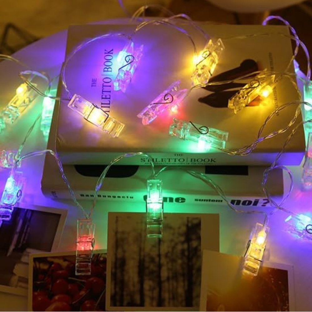 Colorful LED Photo Clip String Lights - Picture 7 of 9